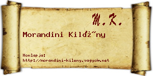 Morandini Kilény névjegykártya